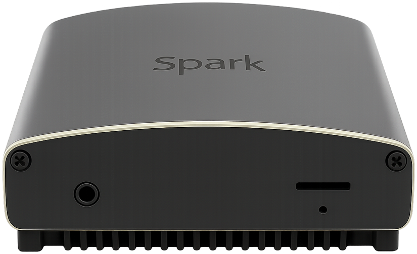Serwer Spark Neural — obudowa z aluminiową pokrywą i żebrami chłodzącymi